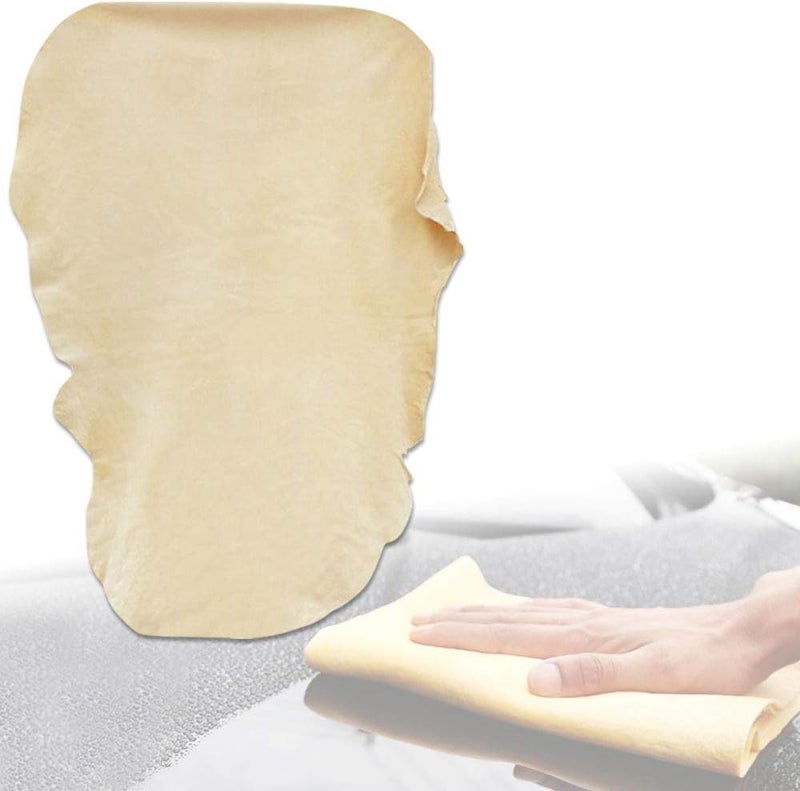 Airlab Chamois Cloth - 35'' x 23.6'' - Natural Leather Car Drying Towel - Yellow - Image 2