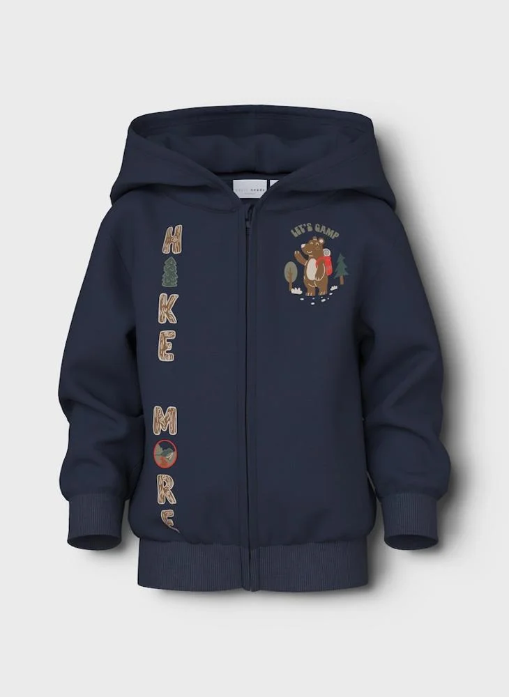 نيم ات هودي بسحاب مطبوع للأطفال