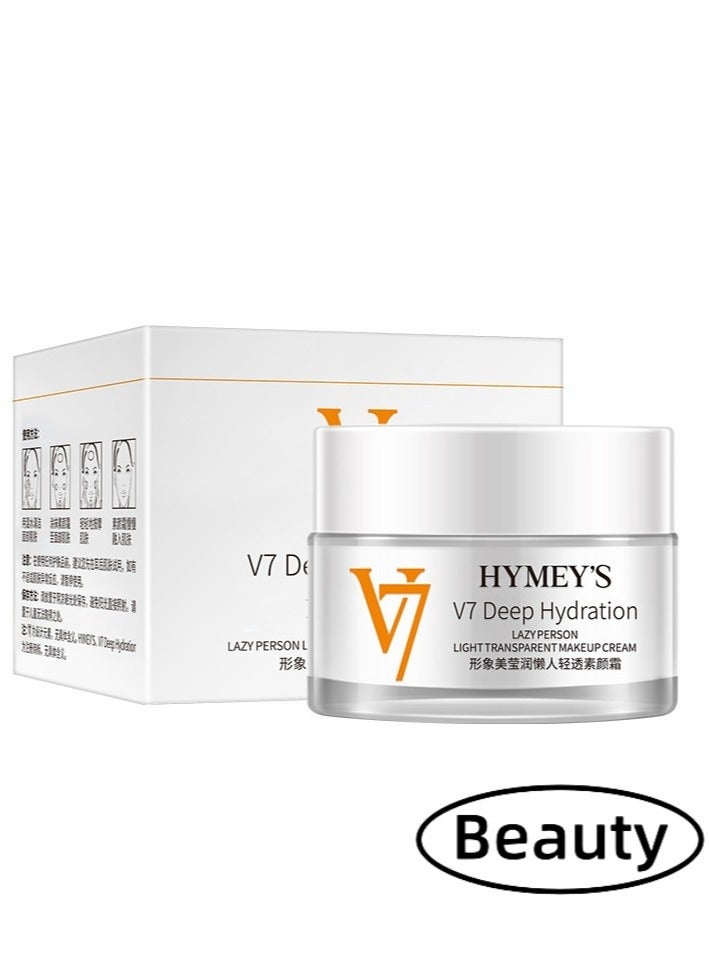 Moisturizing Cream, V7 Deep Hydrating Water Light Cleansing Cream, Korean Face Cream Facial Moisturizer, Natural Face Cream Young Skin Water, Toner (50g) - Image 1