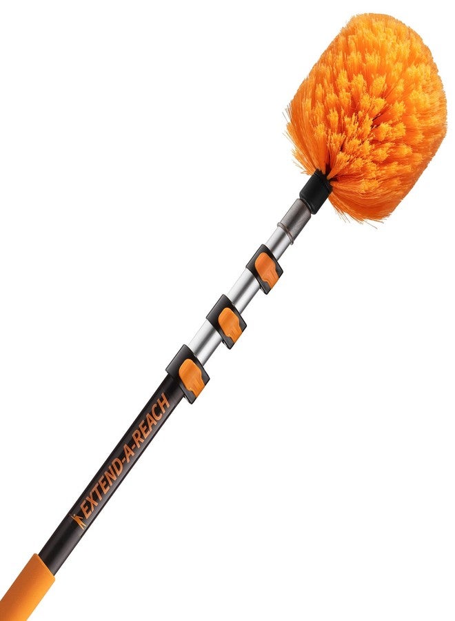 EXTEND-A-REACH 4-13 ft Cobweb Duster with Extension Pole // 20 Foot High Reach Spider Web Cleaner Cobweb Brush for Outdoor & Indoor Web Cleaning // Lightweight & Sturdy Telescopic Pole // The Ultimate Dusting Kit - Image 1