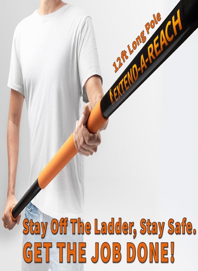 EXTEND-A-REACH 4-13 ft Cobweb Duster with Extension Pole // 20 Foot High Reach Spider Web Cleaner Cobweb Brush for Outdoor & Indoor Web Cleaning // Lightweight & Sturdy Telescopic Pole // The Ultimate Dusting Kit - Image 2