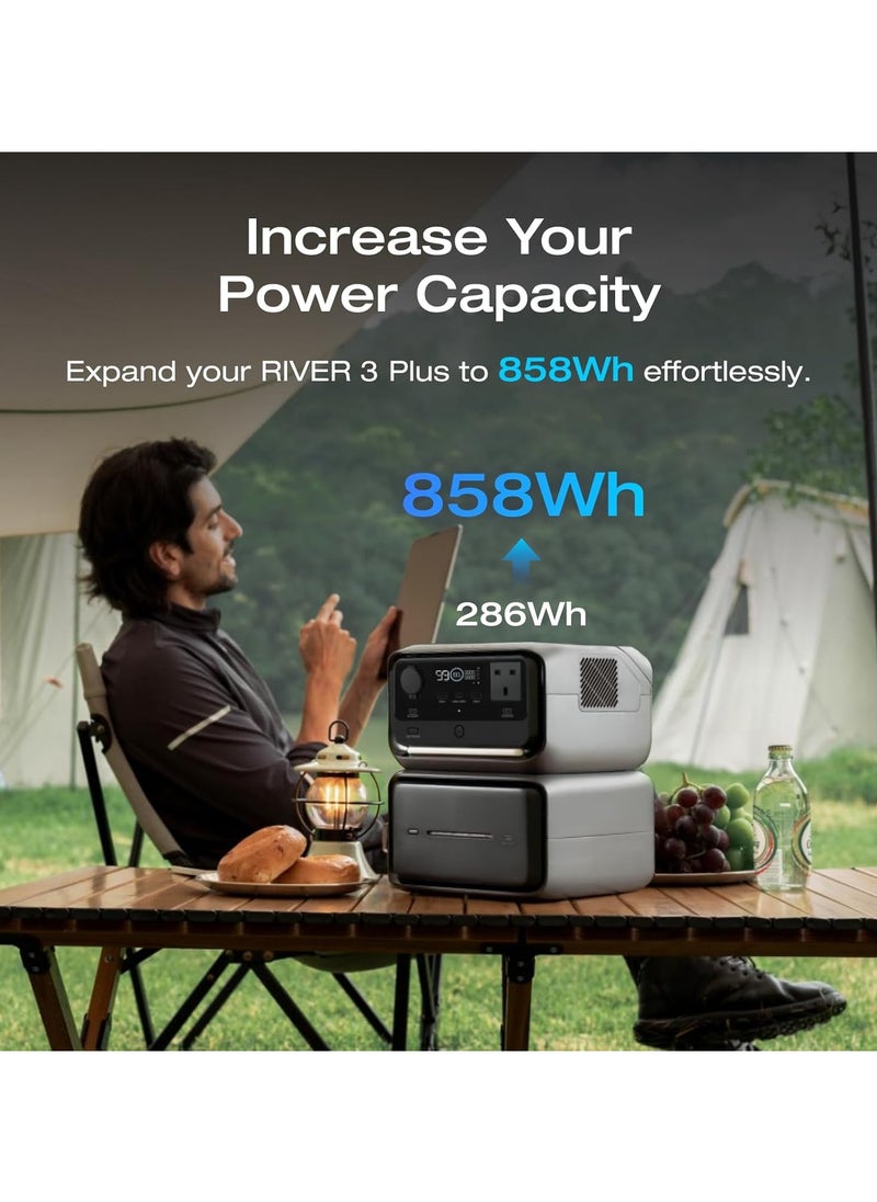 ECOFLOW EcoFlow RIVER 3 Max Plus (RIVER 3 Plus&EB600) Portable Power Station – 858Wh LFP Battery, 1200W Output, <10 ms UPS, Wireless Connection, Solar Generator for Camping & RV  - Image 2