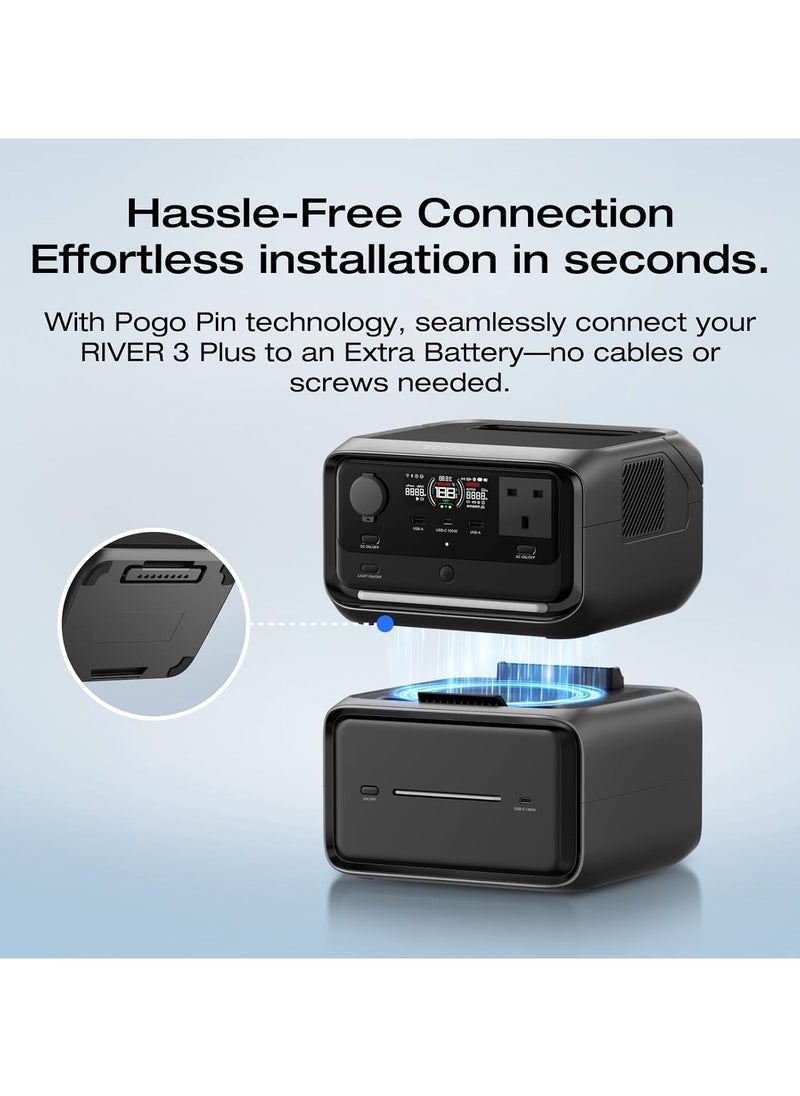 ECOFLOW EcoFlow RIVER 3 Max Plus (RIVER 3 Plus&EB600) Portable Power Station – 858Wh LFP Battery, 1200W Output, <10 ms UPS, Wireless Connection, Solar Generator for Camping & RV  - Image 5