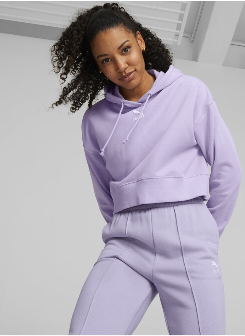 PUMA Classics Womens Cropped Hoodie  - Image 1