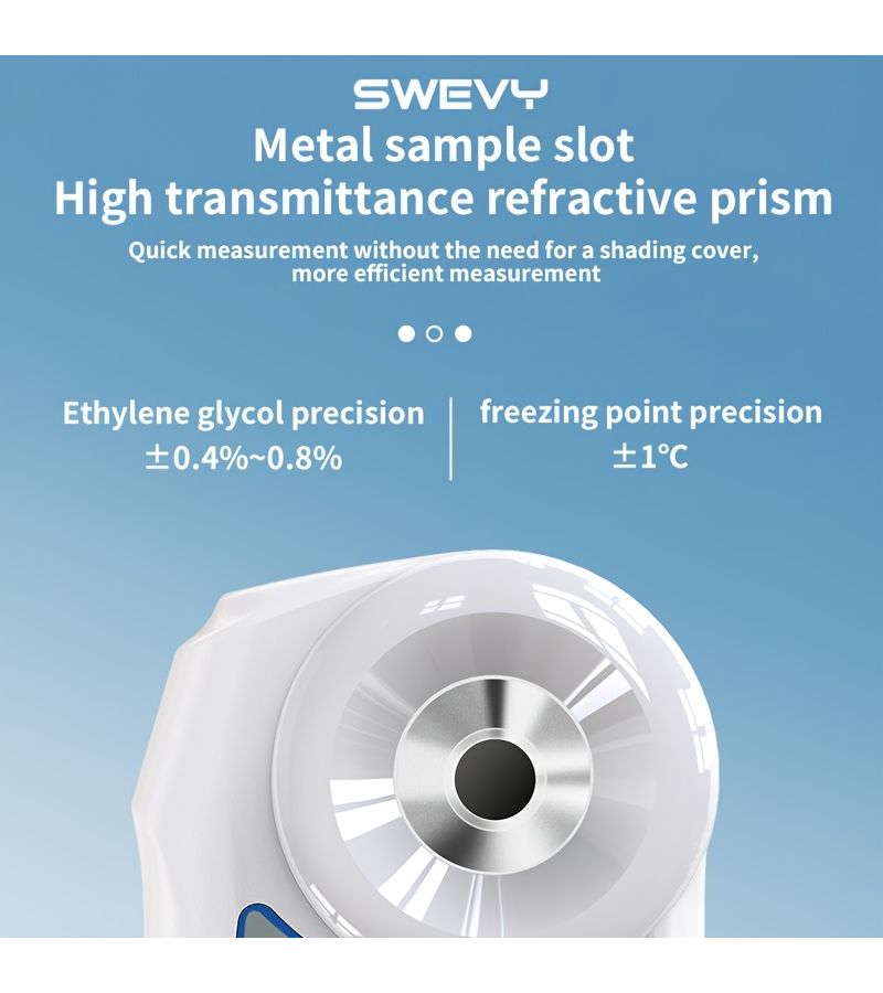 SWEVY SW-90S Refractometer 4 in 1 Ethylene Glycol Concentration Freezing Point Refractive Index ATC Digital Backlit LCD Automotive Antifreeze - Image 3