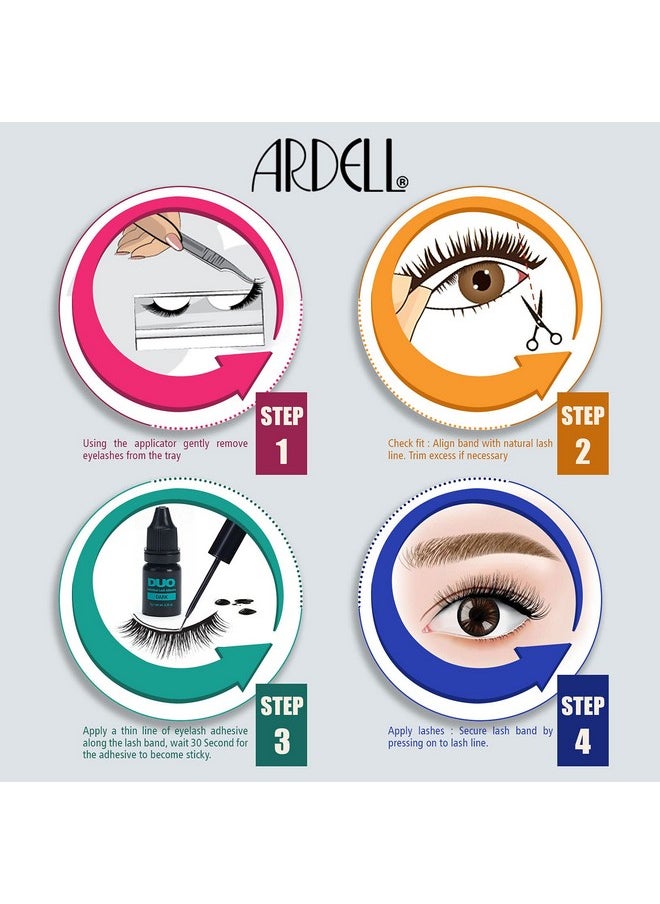 أرديل - رموش ARDELL الطبيعية - 117 أسود - 61710 + غراء شفاف مزدوج 1 جرام - Image 1
