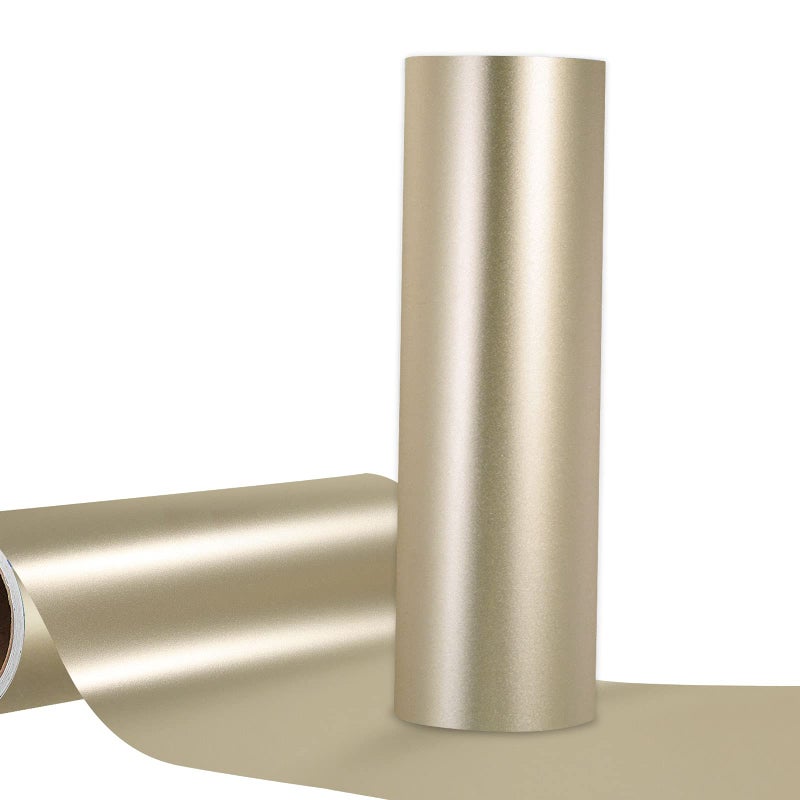 Matte Metallic Champagne Gold Permanent Vinyl Roll 12 x10ft Permanent Craft Vinyl for Signs Letters