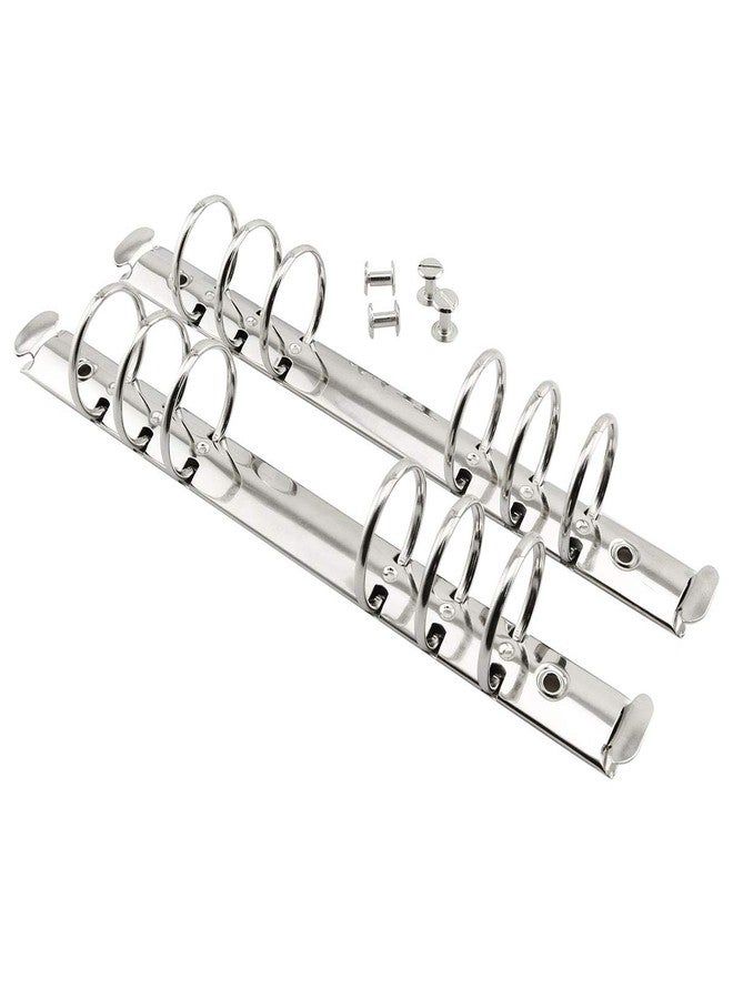 heyous 2pcs A5 Notebook 6-Hole Ring Binder Mechanisms 3cm Diameter Silver Color Metal Clip Ring Binder DIY Fill Paper Storage Folder Accessories - Image 1