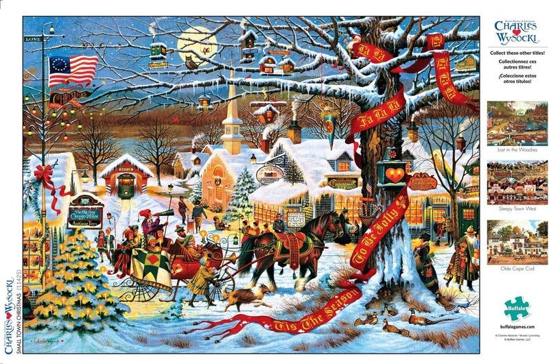 Buffalo Games Charles Wysocki - Small Town Scene - 1000 Piece Jigsaw Puzzle - 26.75 x 19.75 in - Secure Fit Pieces - Reference Poster - Charles Wysocki Winter Scene Puzzles - Image 5