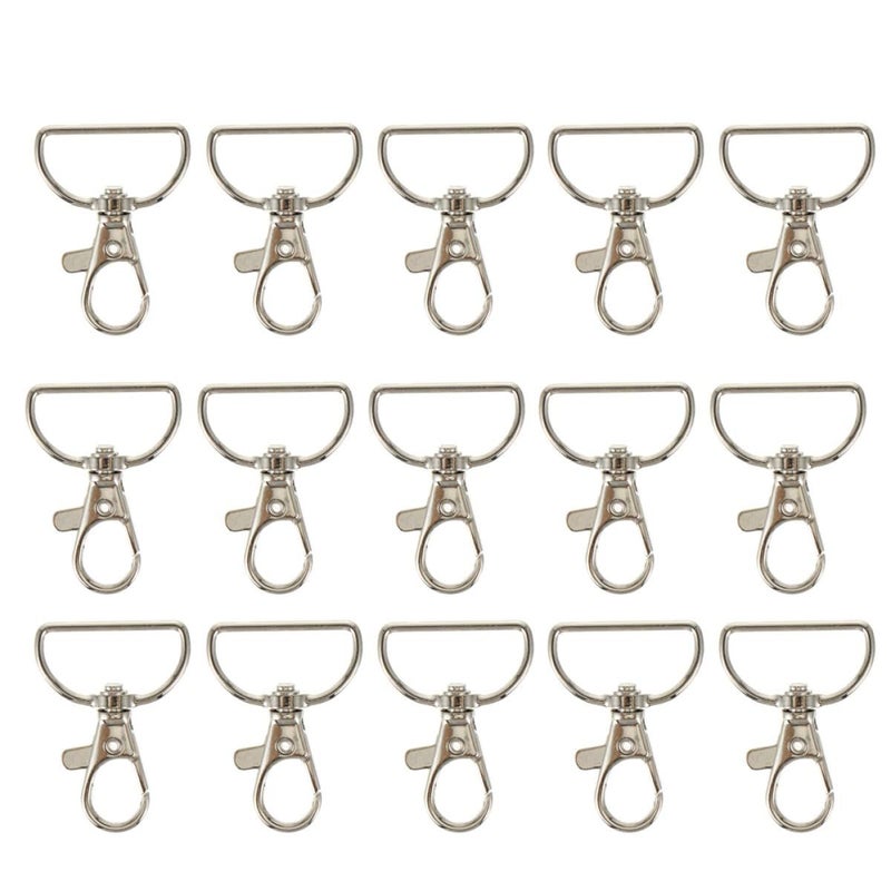 24Pcs Nickel Plated Lobster Claw Clasps Key Rings for DIY Jewelry Making and Crafts - Image 2