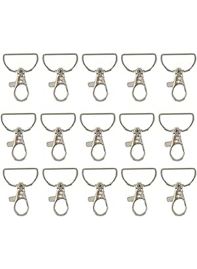 24Pcs Nickel Plated Lobster Claw Clasps Key Rings for DIY Jewelry Making and Crafts - Image 1