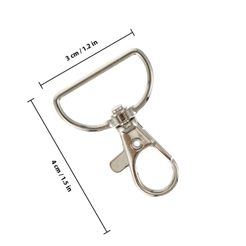 24Pcs Nickel Plated Lobster Claw Clasps Key Rings for DIY Jewelry Making and Crafts - Image 3