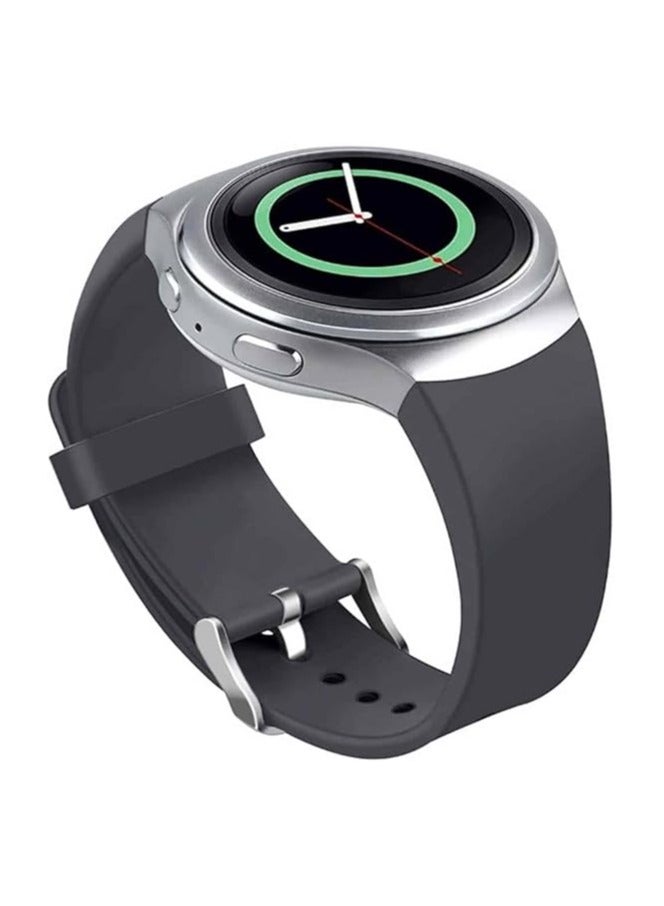 Watch Band Compatible with Samsung Gear S2, Silicone Replacement Sport Band fit Gear S2 (SM-R720 / SM-R730 ONLY) Watch, NOT FIT S2 Classic (SM-R732 & SM-R735), NOT FIT Gear Fit2,(Black) - Image 2