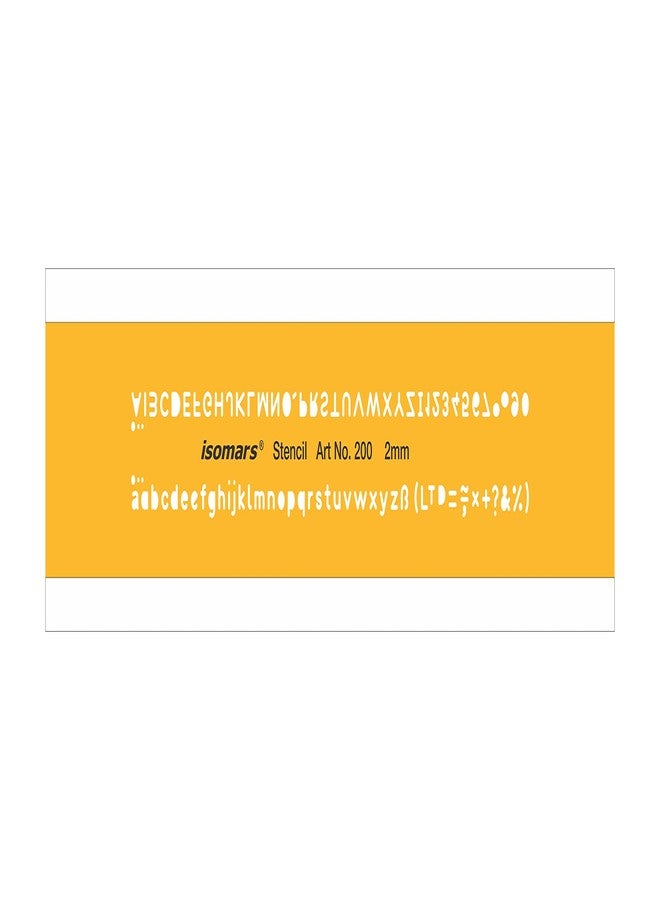 Isomars Lettering Stencil Template – Alphabet & Numbers - 2mm for Drawing, Drafting, Art & Design - Image 1