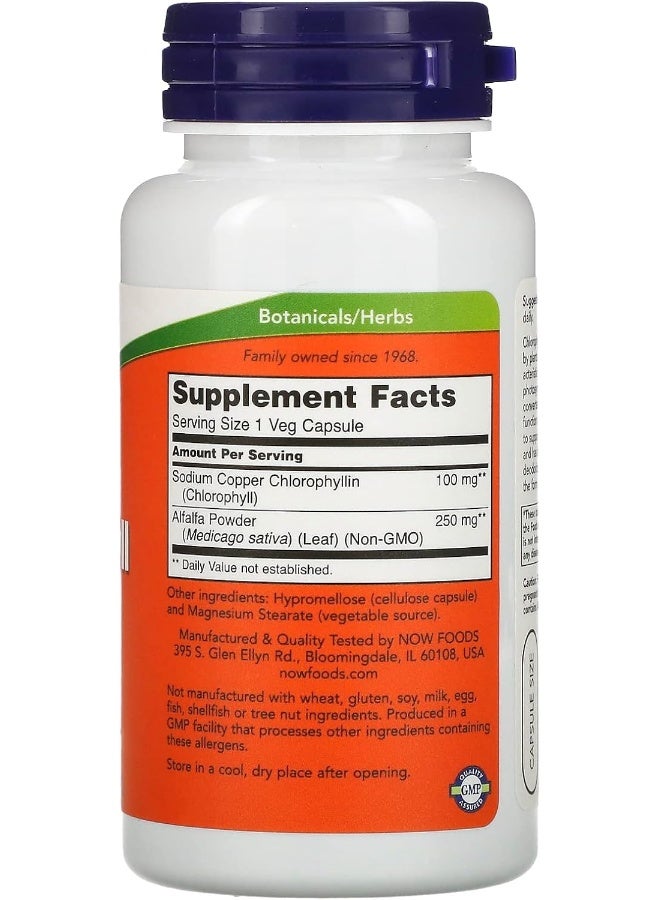 Now Foods Chlorophyll 100mg 90 Veg Capsules - Image 2