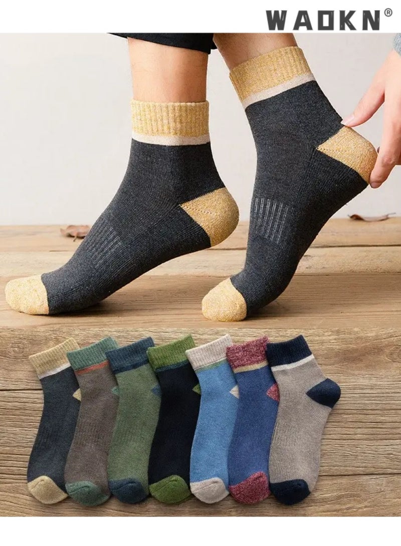 دبليو أيه أو كي أن جوارب رياضية للرجال (عبوة من 7 قطع) - قصة قصيرة، مقاومة للعرق، مقاومة للرائحة، مريحة طوال المواسم - مثالية لأنماط الحياة النشطة والجري والارتداء اليومي - مجموعة الجوارب المثالية للرجال - Image 1