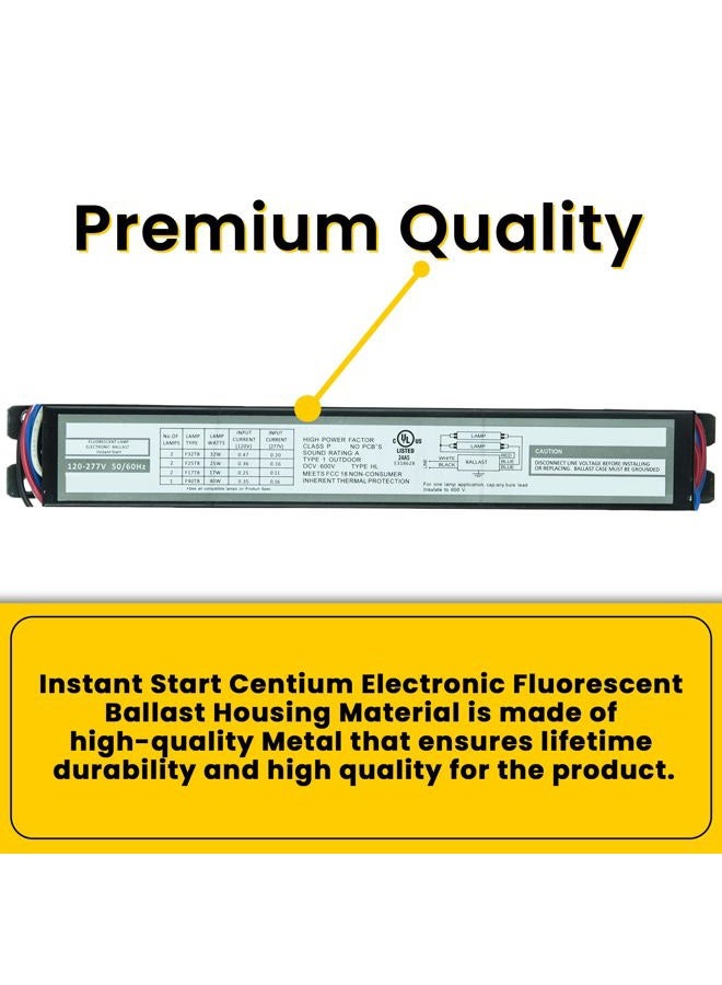 Ciata 10 Pack Replacement for ICN2P32N, 120-277V, 50-60Hz Input Frequency, Electronic Fluorescent Light Ballast for 2 F32T8 Lamp Type, Automatic Restart Ballast Box, Ballast for Fluorescent light 2 Lamp T8 - Image 3