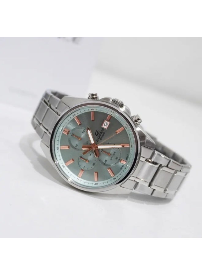 Casio Edifice EFV-610DE-3AUDF Men's Chronograph Watch, Green Dial, Stainless Steel Band, 100M Water Resistant - Image 2