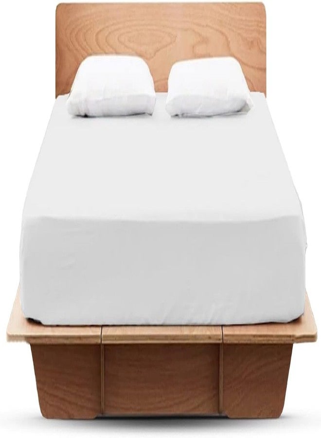 Sheets Stargazer Queen Fitted Sheet Only, 1000 Thread Count Egyptian Cotton Fitted Sheet Queen, Breathable & Soft Fitted Sheets, 18 Inch Deep Pocket Queen Fitted Sheet White - Image 1