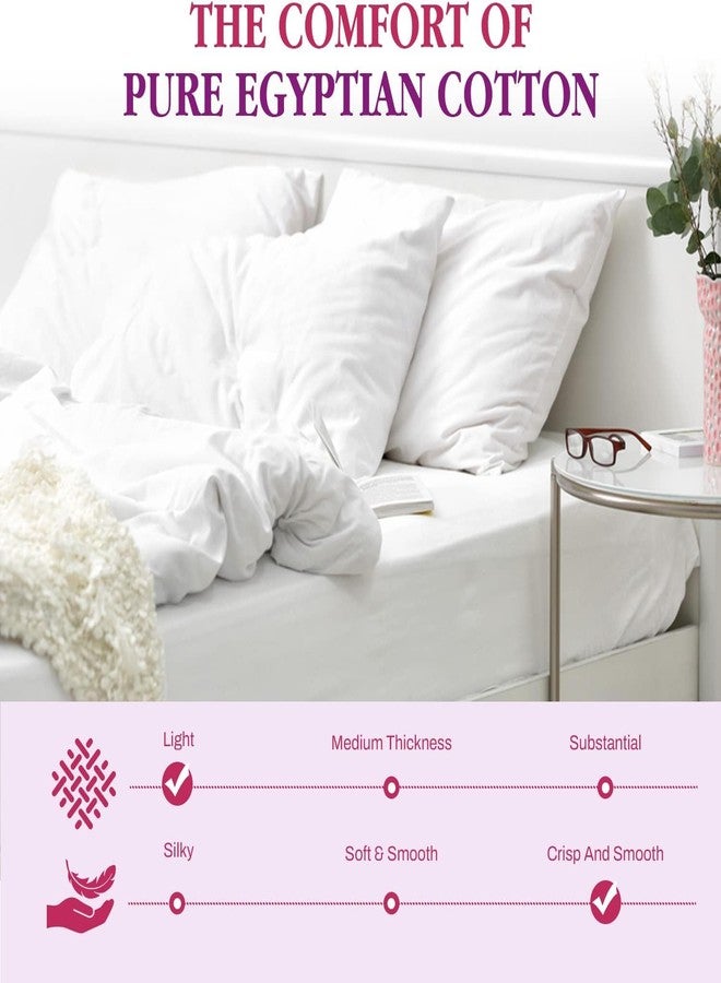 Sheets Stargazer Queen Fitted Sheet Only, 1000 Thread Count Egyptian Cotton Fitted Sheet Queen, Breathable & Soft Fitted Sheets, 18 Inch Deep Pocket Queen Fitted Sheet White - Image 4