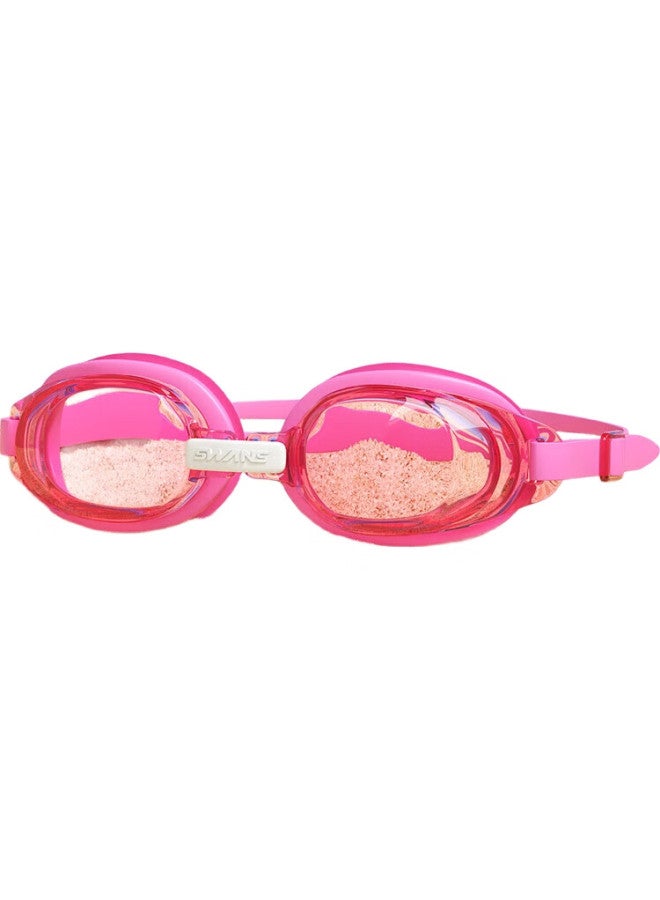 Swans Children'S Swimming Goggles For Boys And Girls Import, Professional Waterproof Anti-Fog High-Definition Swimming Glasses Equipment Sj7 Cherry Blossom Pink - Image 1