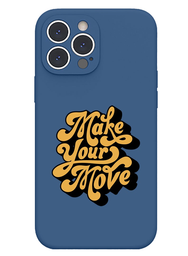 Theodor Protective Slim Fit Case Liquid Silicone Cover with Full Body Protection Anti-Scratch Shockproof Case For iPhone 14 Pro Blue  - maliby surf shock copy - Image 1