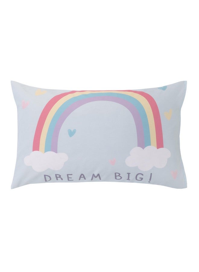 NoJo Carter's Rainbow Unicorn Pink, Purple, and Aqua Dream Big 4 Piece Toddler Bed Set - Comforter, Fitted Bottom Sheet, Flat Top Sheet, and Reversible Pillowcase - Image 5