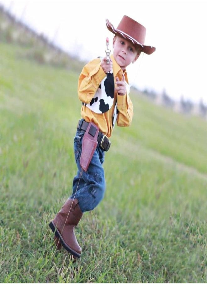 4E's Novelty - 4E's Novelty Child Brown Cowboy Hat for Toddlers & Kids Felt - Kid Cowboy Costume Hat for Boys & Girls Ages 3 4 5 Year Old - Image 1