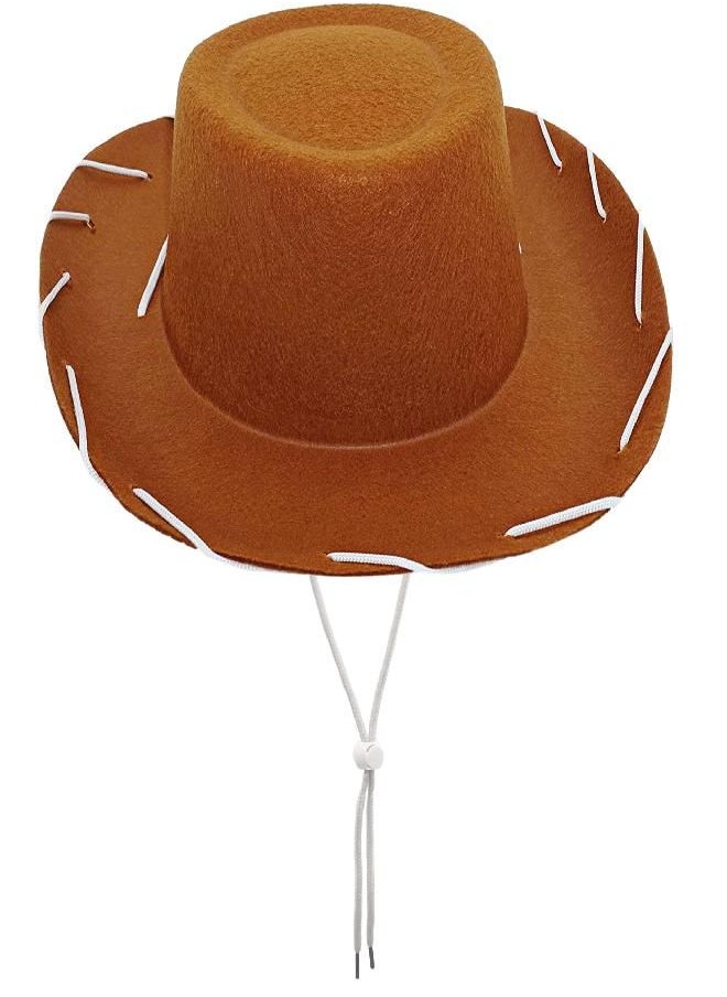 4E's Novelty - 4E's Novelty Child Brown Cowboy Hat for Toddlers & Kids Felt - Kid Cowboy Costume Hat for Boys & Girls Ages 3 4 5 Year Old - Image 1