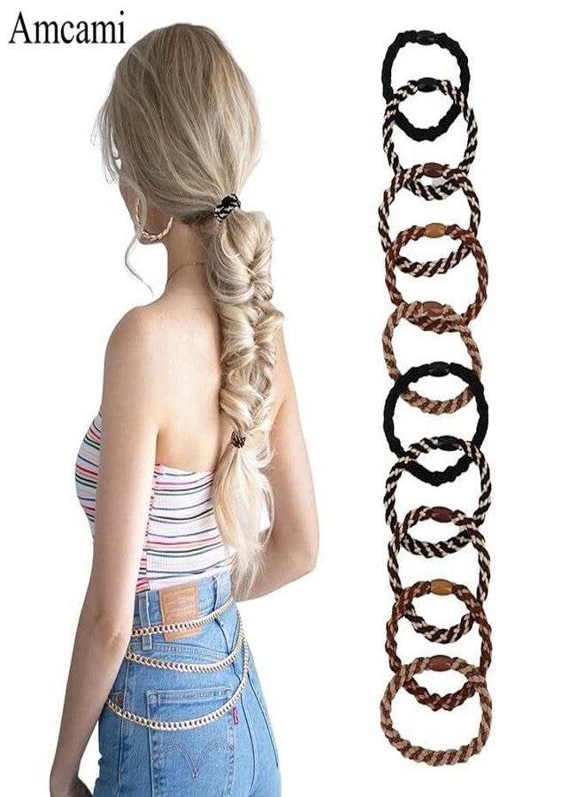 AMCAMI 30 PCS Boho hair ties for women hair ties for thick hair Ponytail Holders Elastic Hair Ties Wrist Hair Bands for Thick Hair Stylish Hair Elastics Cute Hair Ties - Image 2