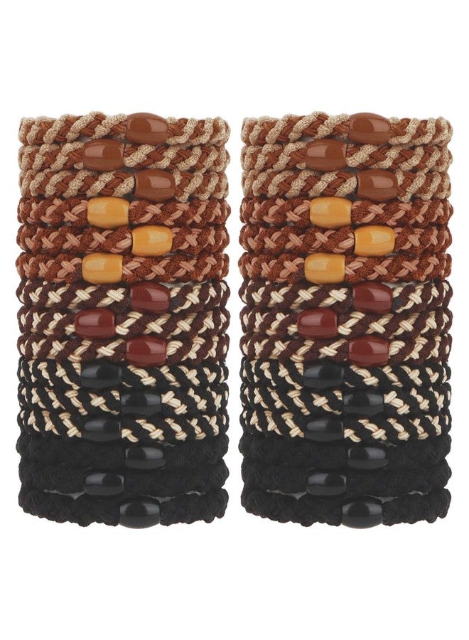 AMCAMI 30 PCS Boho hair ties for women hair ties for thick hair Ponytail Holders Elastic Hair Ties Wrist Hair Bands for Thick Hair Stylish Hair Elastics Cute Hair Ties - Image 1