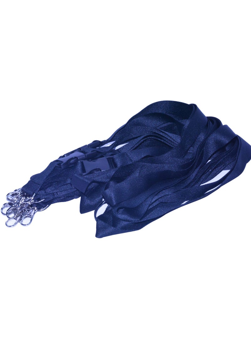 FIS عبوة من 50 قطعة حبل مسطح مع خطاف وقفل أمان لحامل الشارة باللون الأسود - Image 1