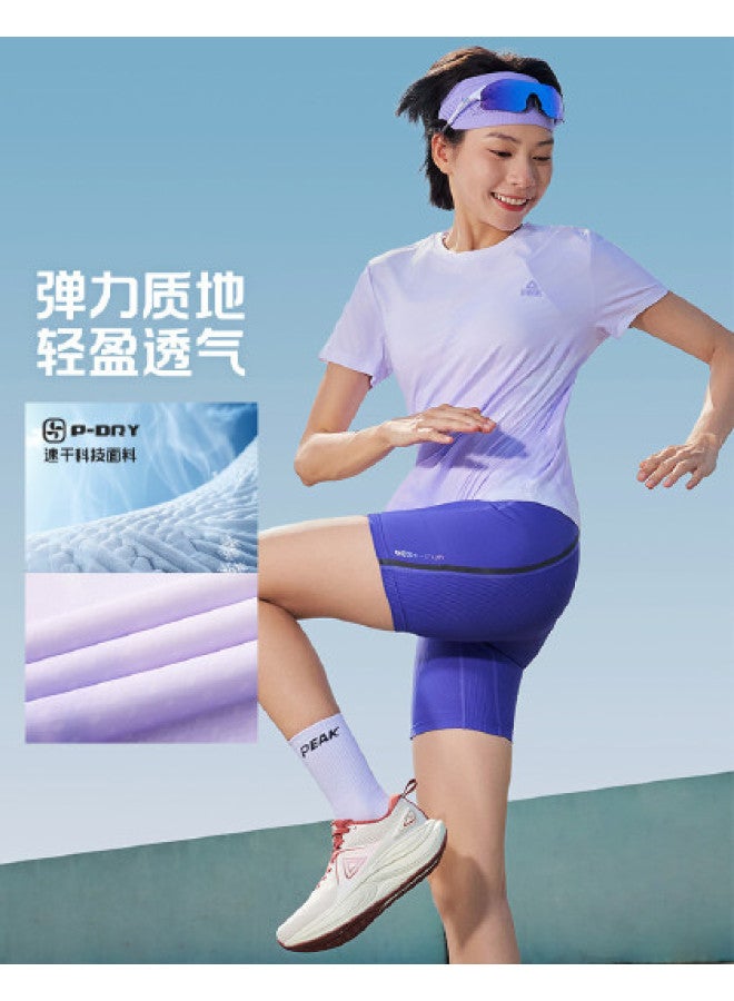 PEAK Women'S Lightweight Running & Fitness Short-Sleeve Tee - Breathable Quick-Dry Knit For Summer/Fall - Image 1