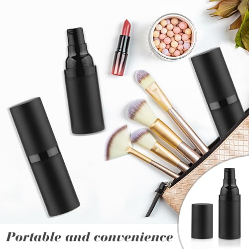 BOSMIOW 5pcs 15ml Black Airless Pump Bottle Empty Frosted Vacuum Lotion Bottle Refillable Cosmetic Vacuum Pump Makeup Dispenser Container for Foundation,Lotion,Cream,Essential oil,Shampoo - Image 5