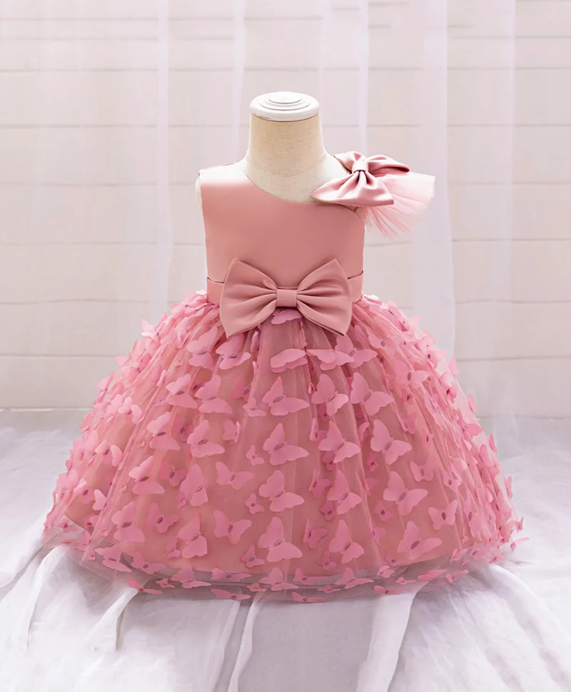 Mark & Mia Mark & Mia Bow Detailing and Butterfly Embellished Party Dress - Pink
