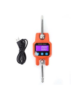 WH-C06 Rechargeable Digital Hanging Scale Mini Crane Scale Electronic Hook Scale for Home(Orange )