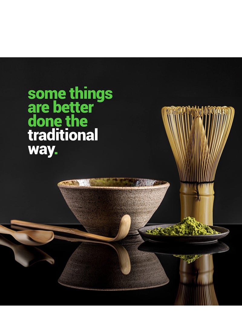 Al Aoyama Japanese Matcha Whisk and Bowl Set 7pcs Matcha Kit Tea Set  - Image 4