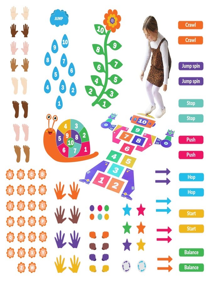 ODOXIA Sensory Path Decals for Floor & Wall | 173 Interactive Sensory Walk & Pathway Stickers | Educational Floor Decals for Schools & Hallways | Sensory Pathways for Schools | Classroom Must-Haves - Image 1