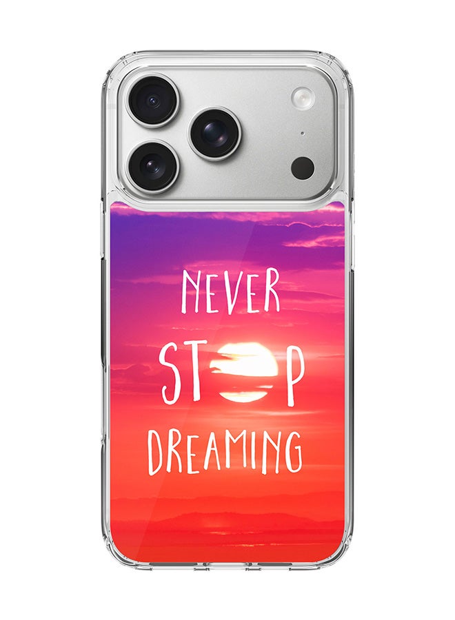 Stylizedd Classic Clear MagSafe Case for iPhone 17 Pro , Hybrid Soft Case Flexible Edges Anti Drop TPU PC Gel Thin Transparent Cover [ Designed for iPhone 17 Pro ] - Never stop dreaming