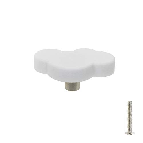 Mcredy Kids Door Knobs Cartoon Dresser Knobs Rubber White Cloud Cartoon Door Knob 2.09x1.22 (Lxw) Cute Cabinet Pulls for Kids' Room Cabinets, Doors, Dresser and Closets Pack of 8 - Image 2