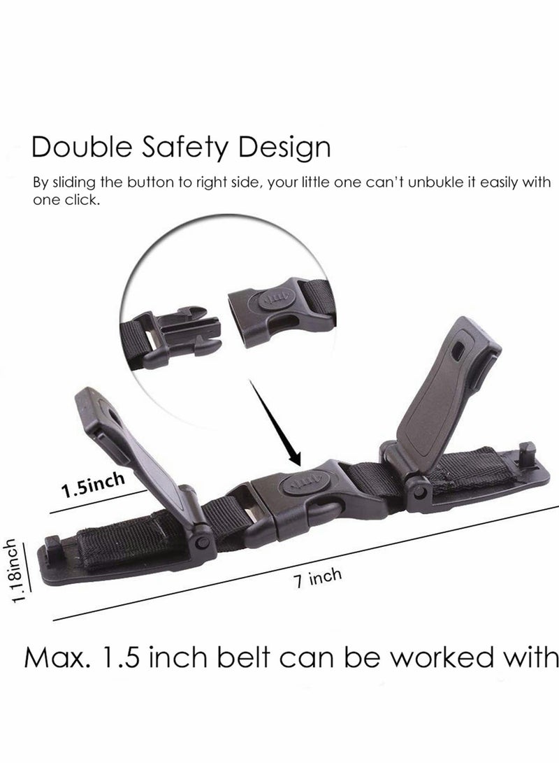 Universal Child Chest Harness Clip, Car Seat Safety Belt Clip Buckle, Anti-Slip Baby Chest Clip Guard Compatible With Seats, Strollers, High Chairs, Schoolbags, For 1.5-Inch Width Harness - Image 3