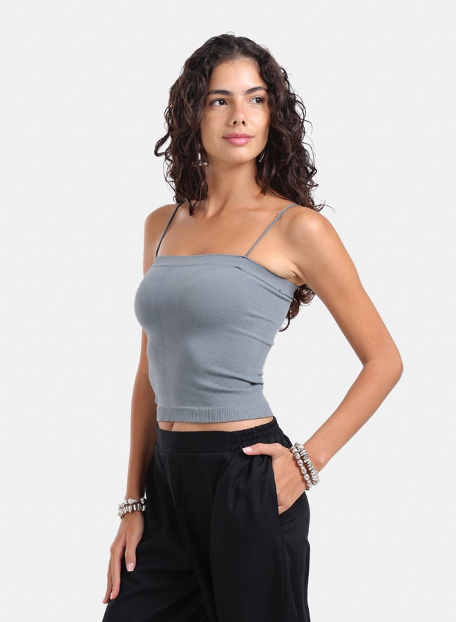Carina Ribbed Square Neck Top - Image 2