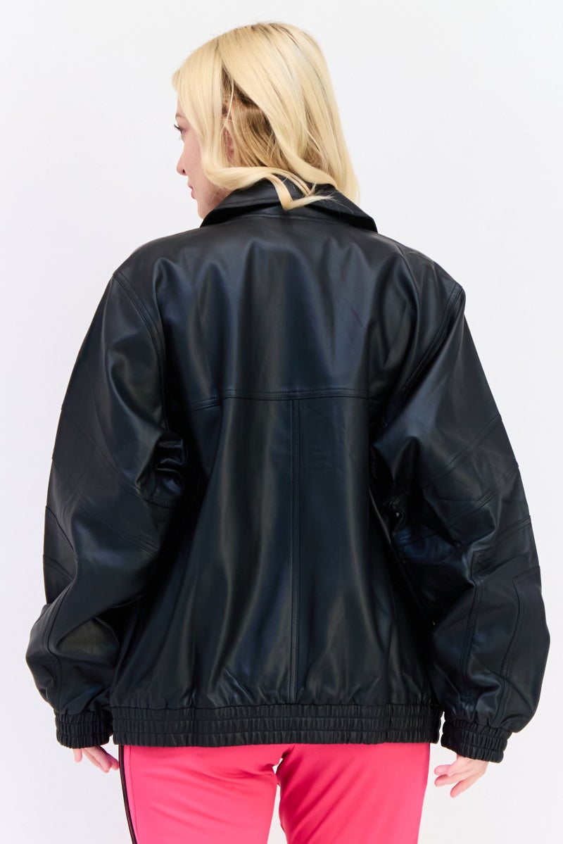 adidas Originals Women Sportswear Fit Long Sleeves Outdoor Jacket, Black  - Image 3