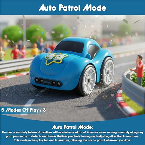 ARDAKI Rechargeable Smart Sensor Mini Car for Kids | Magic Induction RC Intelligent Sensor Mini Car with Smart Music & LED Lighting | Educational Racing Toy Gift for Boys & Girls - Image 5