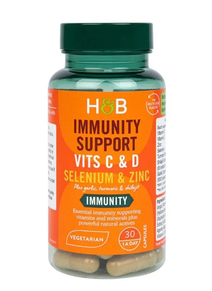 H&B H&B Advanced Immunity Support Capsules With Vitamins C, D, Selenium and Zinc, Pack of 30's 