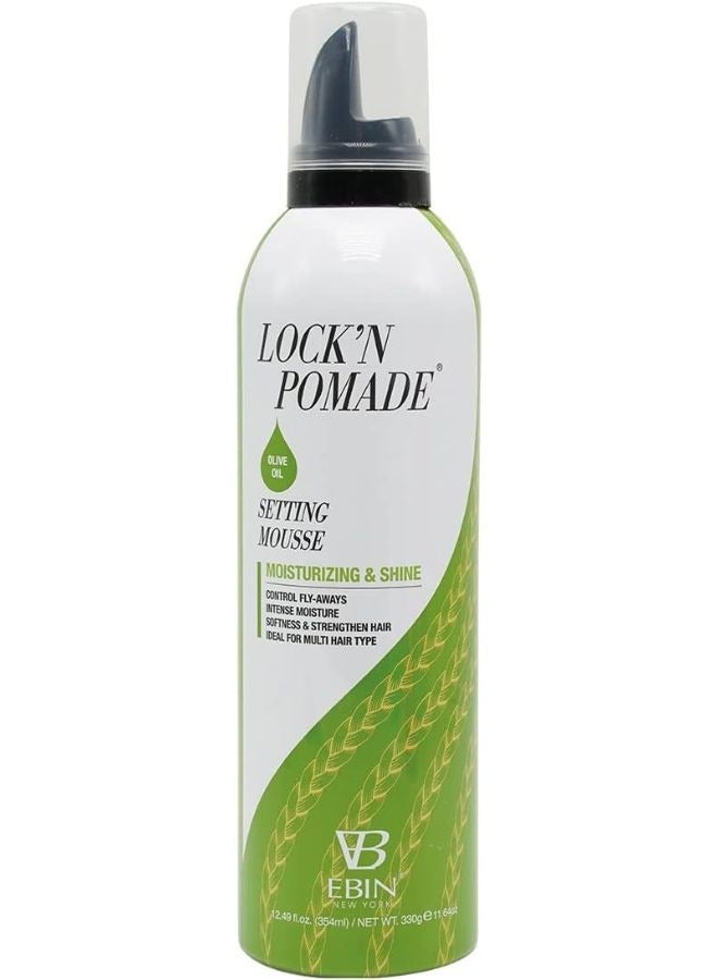 EBIN NEW YORK LOCK'N POMADE Setting Mousse - Olive Oil 354 ml