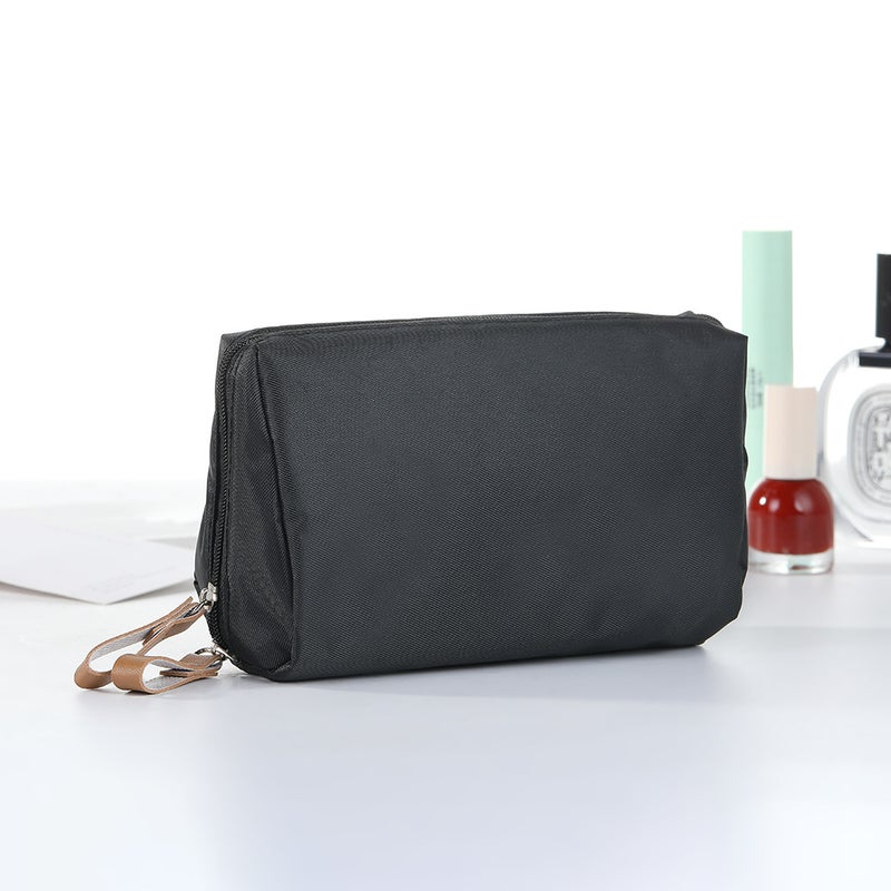 Portable Lipstick Travel Makeup Pouch for Women Black (small bag) - Image 2
