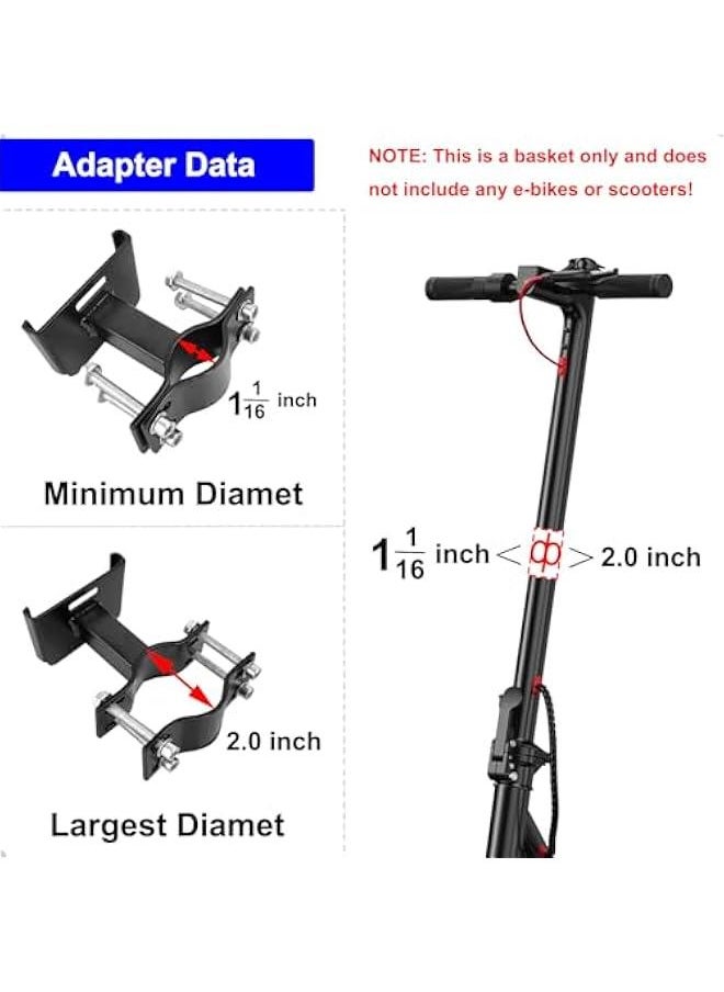 Arabest - Quick Release Knee Scooter Front Basket with Handle, Upgrade Removable Electric Scooter Storage for Most Walker Models - Image 1
