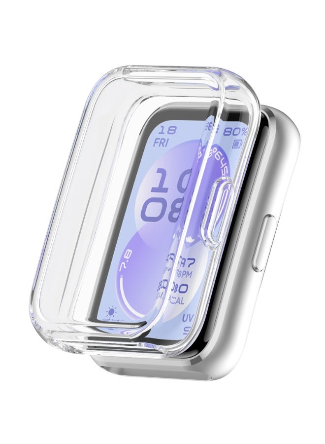 CoomBe TPU Shockproof Screen Protector Cover Case for Huawei Band 11,Protective Case TPU All-Around Protective Case, Soft TPU Slim Case Watch Case, Clear - Image 1