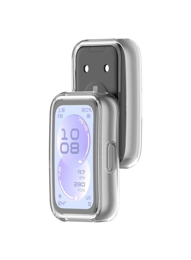 CoomBe TPU Shockproof Screen Protector Cover Case for Huawei Band 11,Protective Case TPU All-Around Protective Case, Soft TPU Slim Case Watch Case, Clear - Image 3